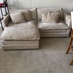 Love Seat With Ottoman 
