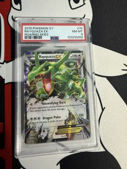 2015 Rayquaza EX #75 Roaring Skies XY PSA 8 