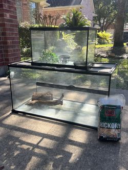Glass terrarium for reptiles 135$ Both