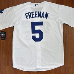 LA Dodgers White jersey For Freeman #5 New With tags Available All Sizes 