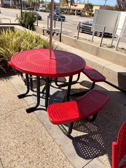 Circle Red Bench