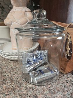 Glass candy/cookie jar