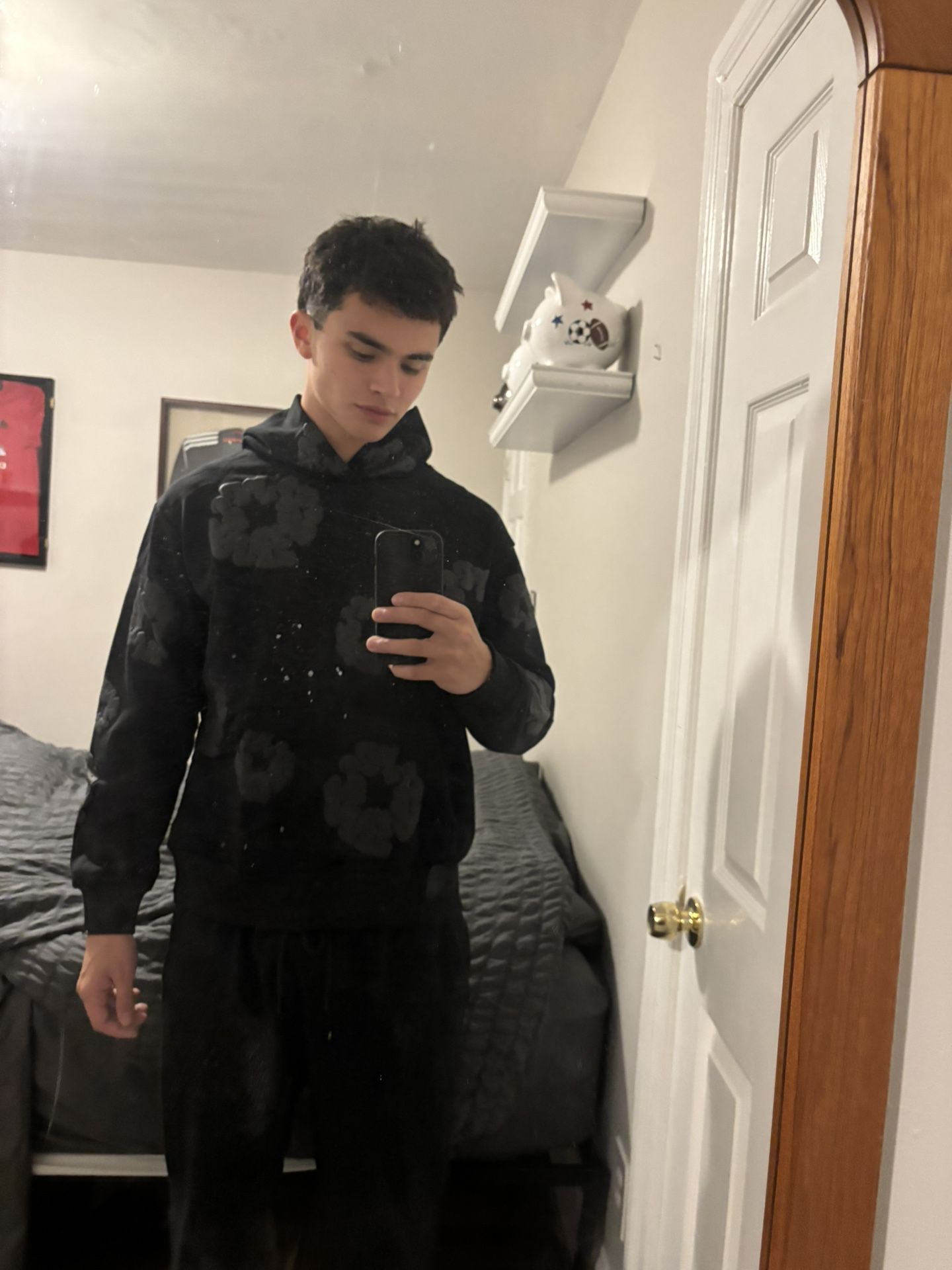 Black on Black Denim Tears Hoodie