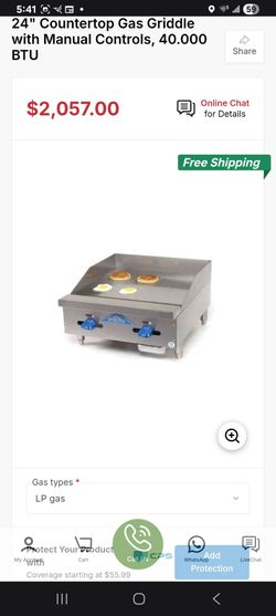 Castle gas stove griddle