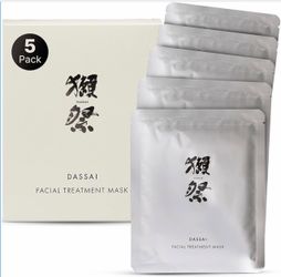 Dassai Beauty Japanese Sake Facial Sheet Mask Set | Hydrating & Brightening Rice Face Mask with Sake Lees Essence, Hydrolyzed Collagen, Vitamin C | Ma