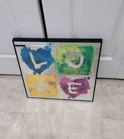 beautiful 16 by 16 inch wall art. (MUST SELL TODAY)