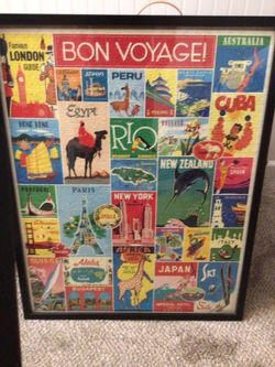 Bon Voyage Framed Puzzle
