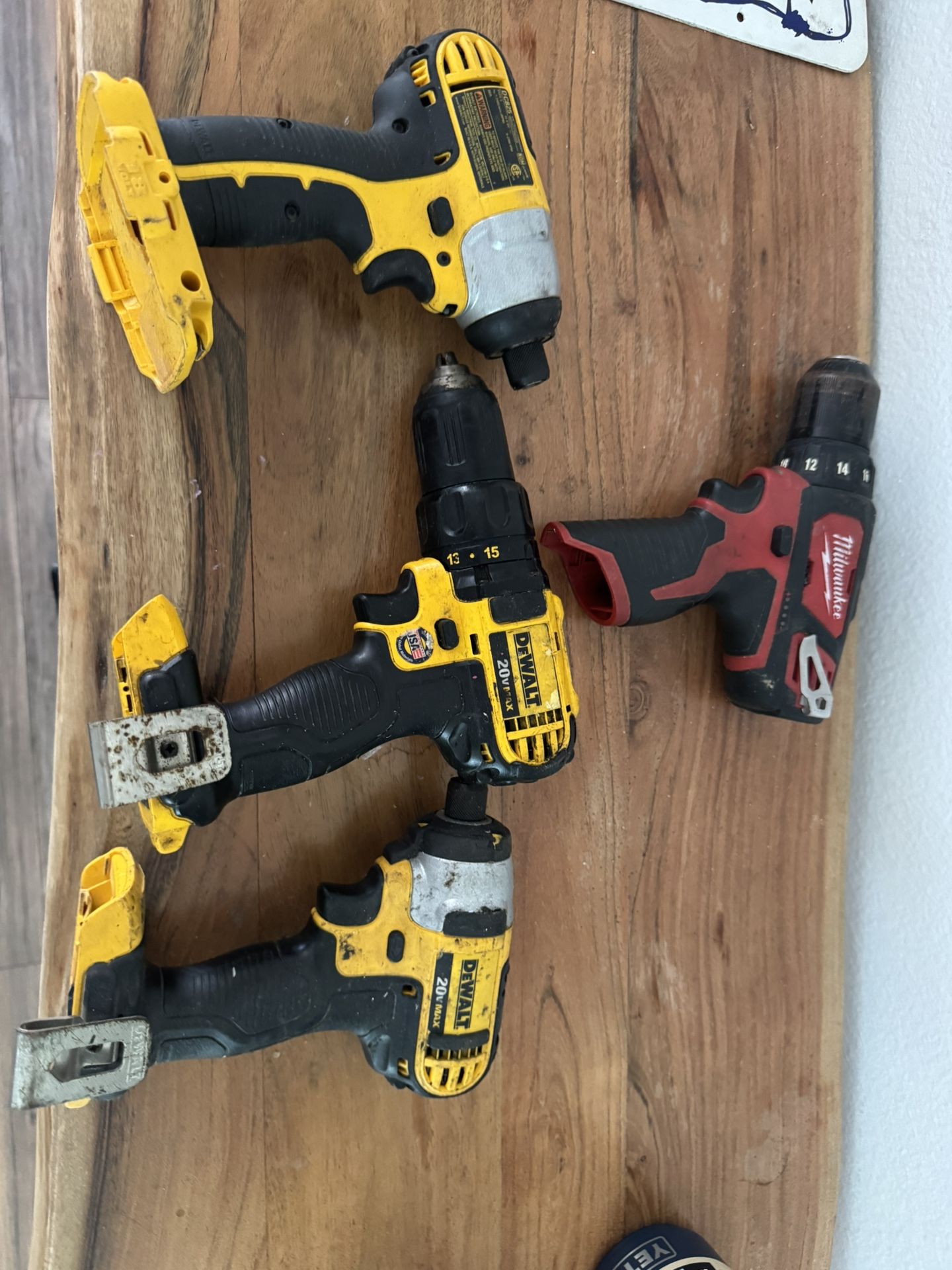 Milwaukee And DeWalt Drills