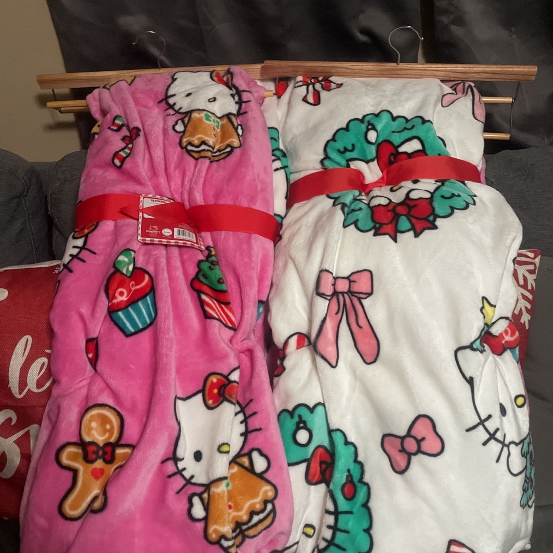 Hello Kitty Christmas Blankets Two Pack.