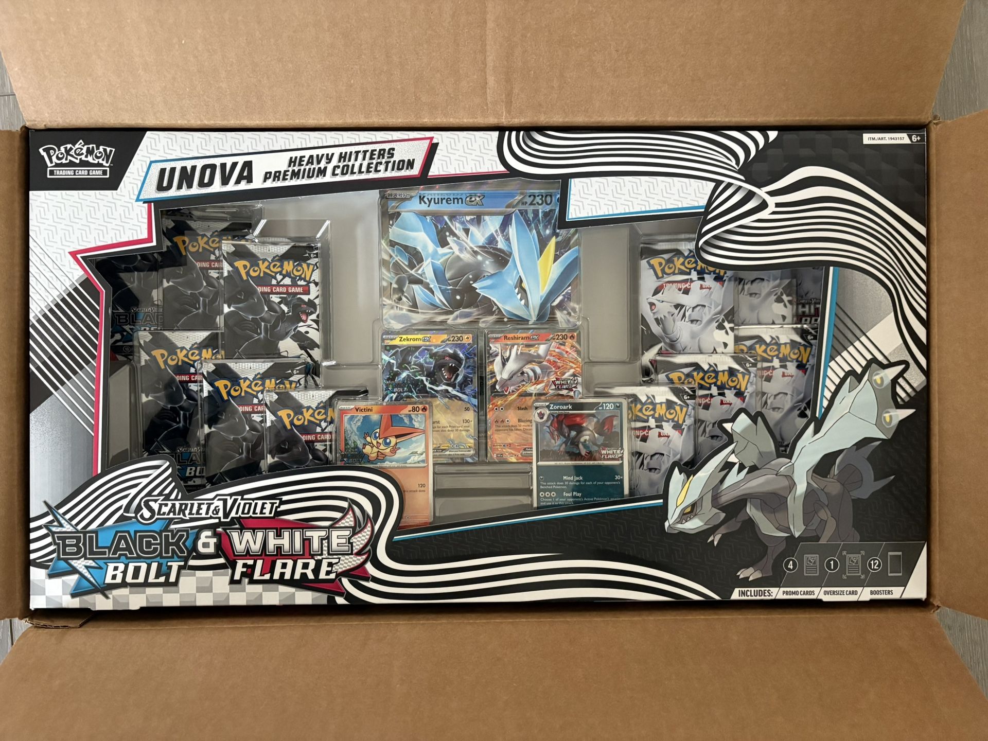 Pokemon Black Bolt and White Flare Unova Heavy Hitters Premium Collection Costco