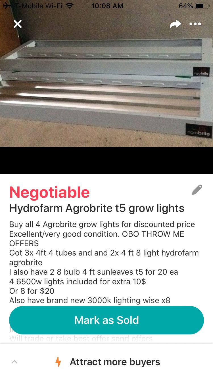 Hydro farm agrobite t5 lights