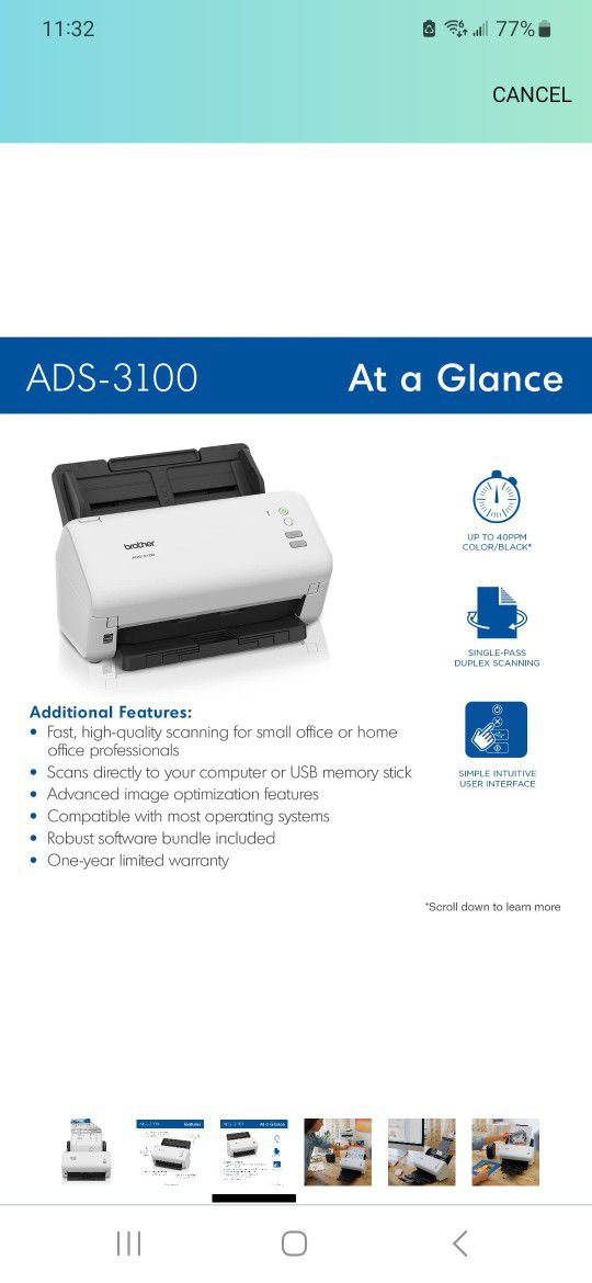 ADS-3100, Scanners