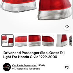 New 1(contact info removed) Honda Civic | Driver and Passenger Side Outer Tail Lights