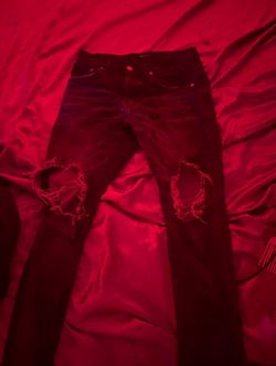 Gray Purple brand blow out jeans