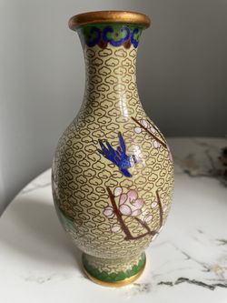 Cloisonné Vase Cherry Blossom Bird Design