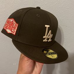 7 1/4 Dodgers Cap With World Series Patch