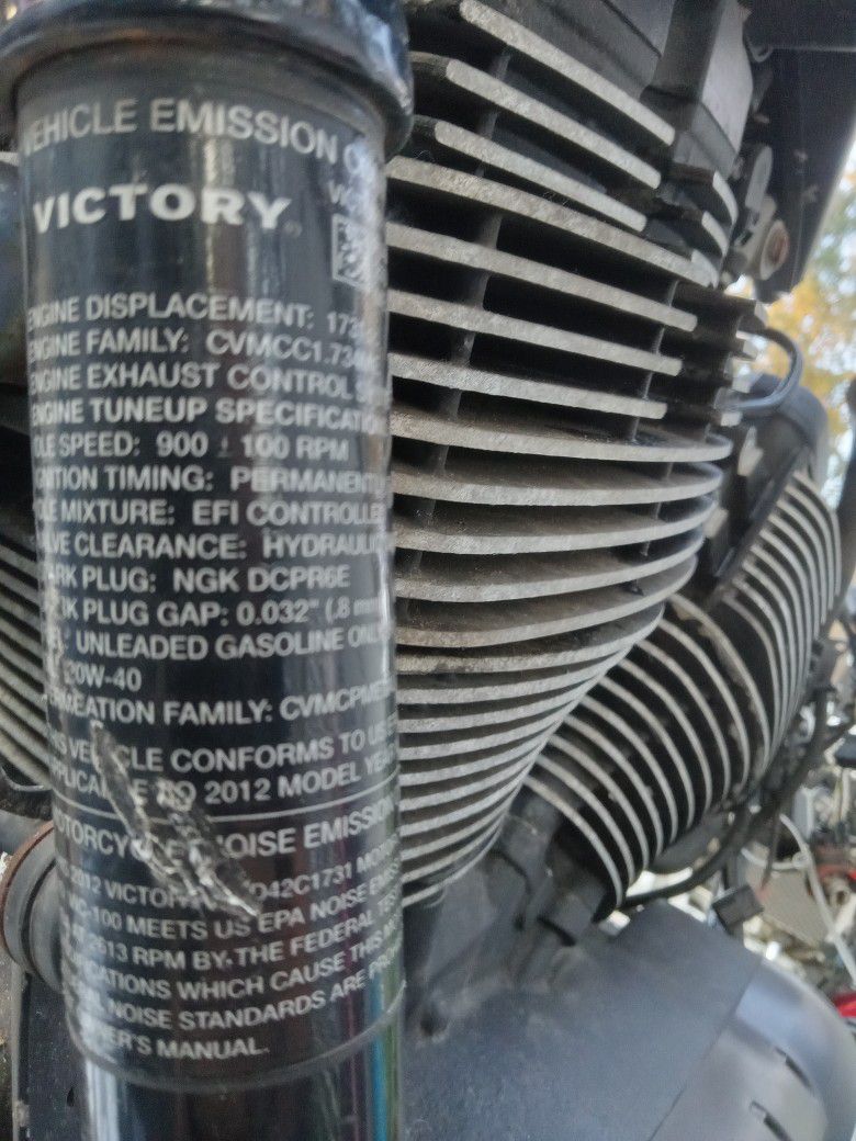  2012 Victory Motorcycle Engine And Driveline