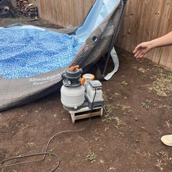 Selling my  best way swimming pool size is 18by 48 it comes with pump and all only has a small leak easy to repair
