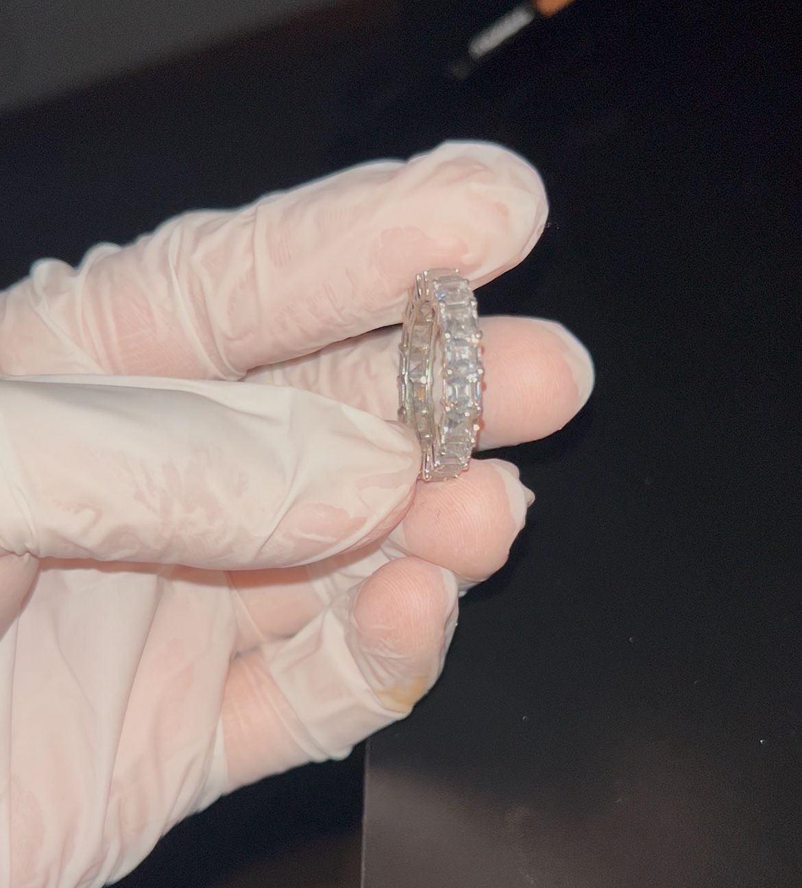 Silver Moissanite Ring