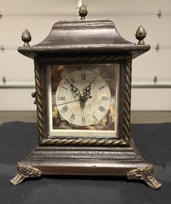 Three Hands Ornate Shelf Or Mantel Clock