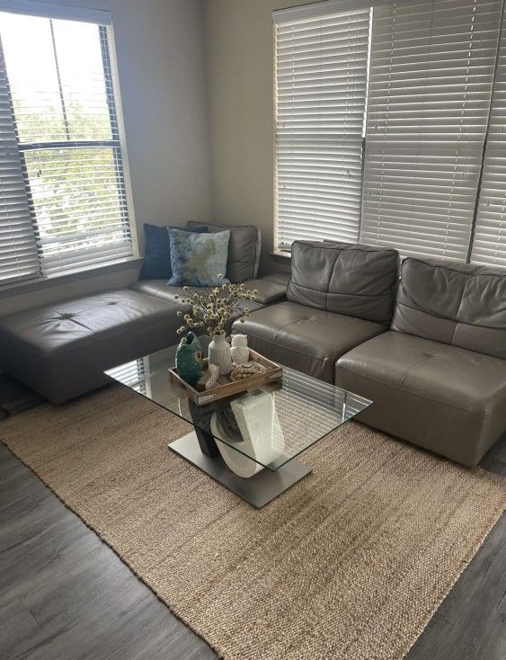 Leather Sectional Couch With Automated Recliner