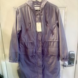 A New Day Trench Rain Coat Lilac Purple Size XS NWT