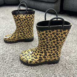 Leopard Rain Boots Toddler Size 11