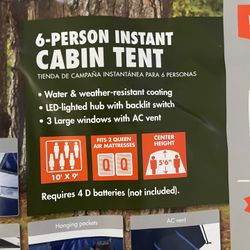 6 Person Instant Cabin Tent New