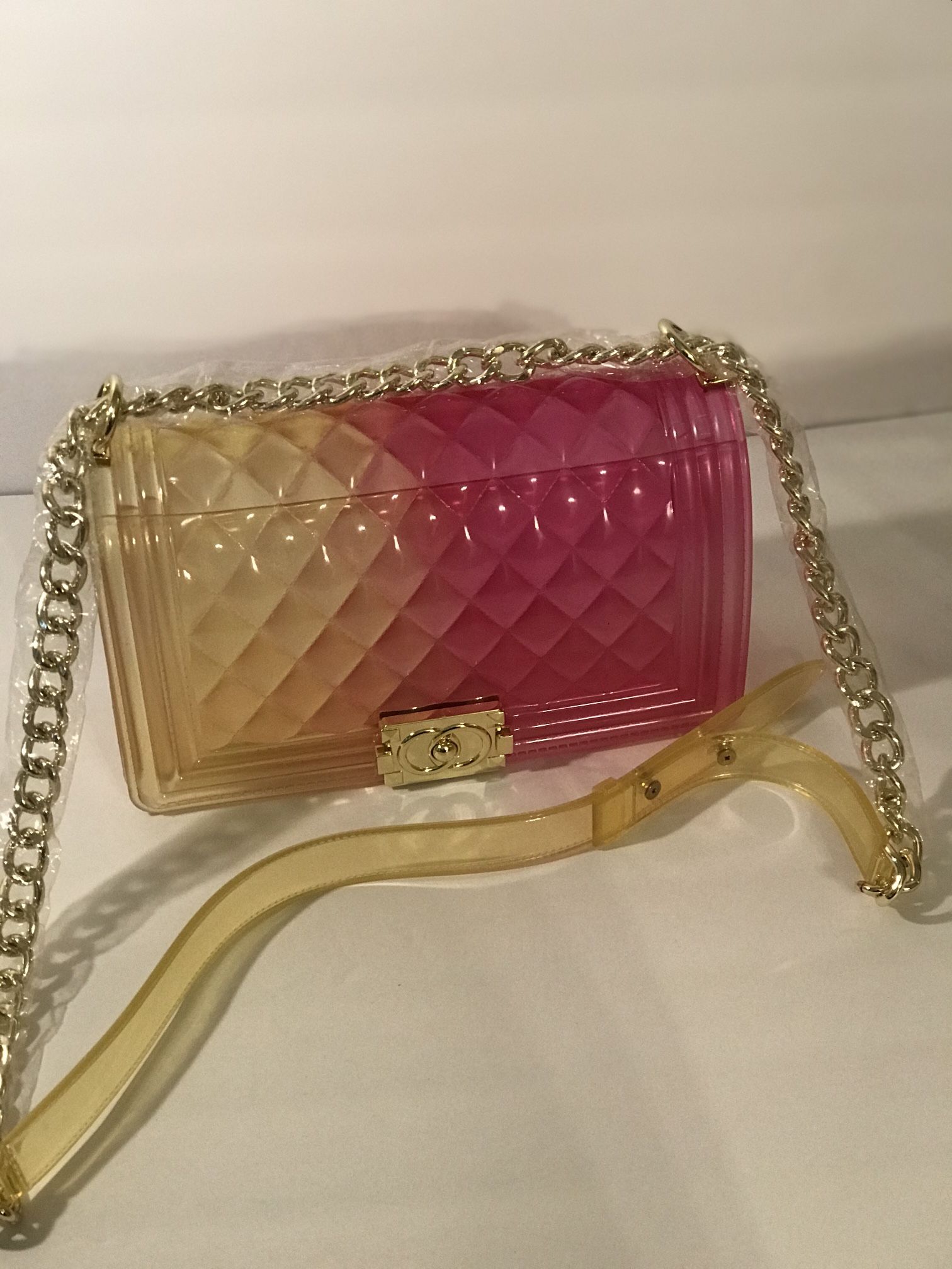 PVC Bag Lady Chain Transparent Candy