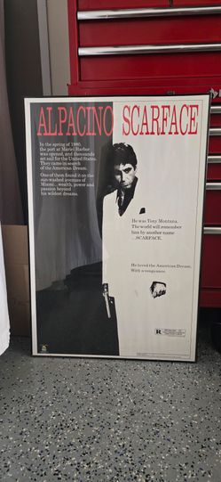 Alpacino Scarface poster framed