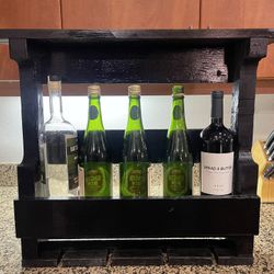Wine Bottle And Glass Holder