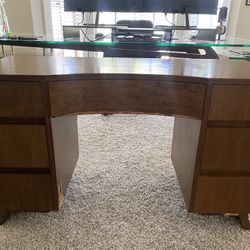 Vintage Eliel Saarinen for Rway Mahogany and Maple Vanity Desk