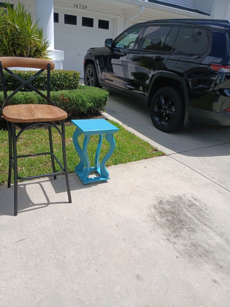 Blue Side Table