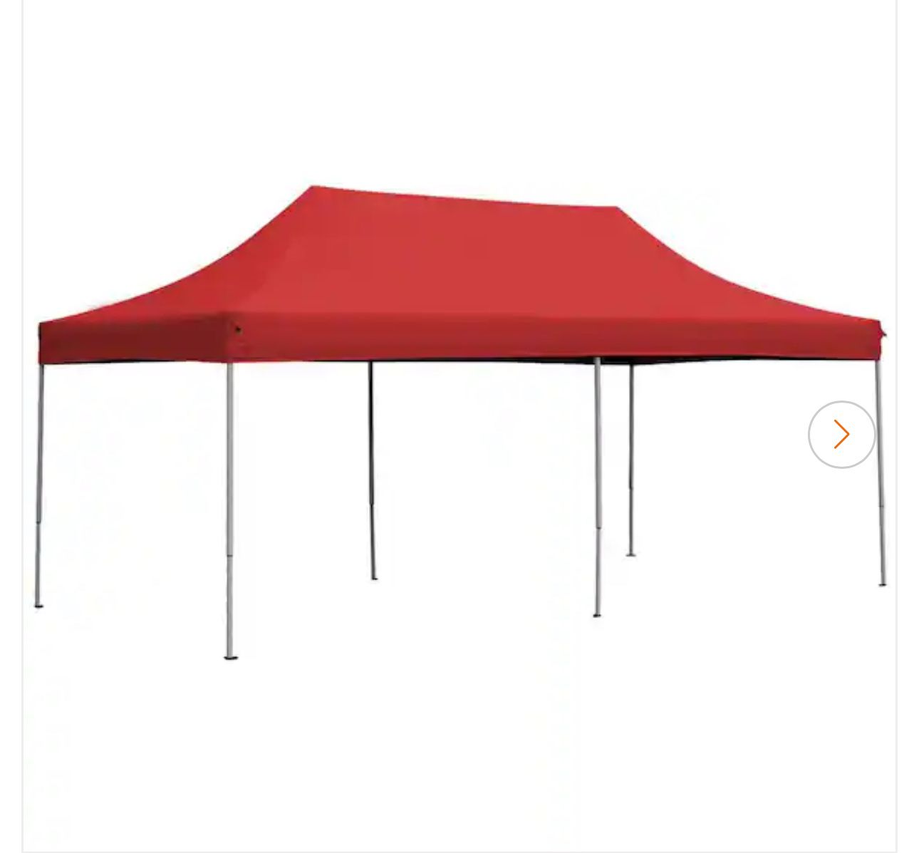 10 ft. x 20 ft. Outdoor Red Patio Canopy Pop Up Install Tent