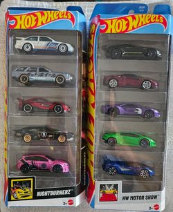 Hot Wheels 5-Pack Bundle – Nightburnerz & HW Motor Show
