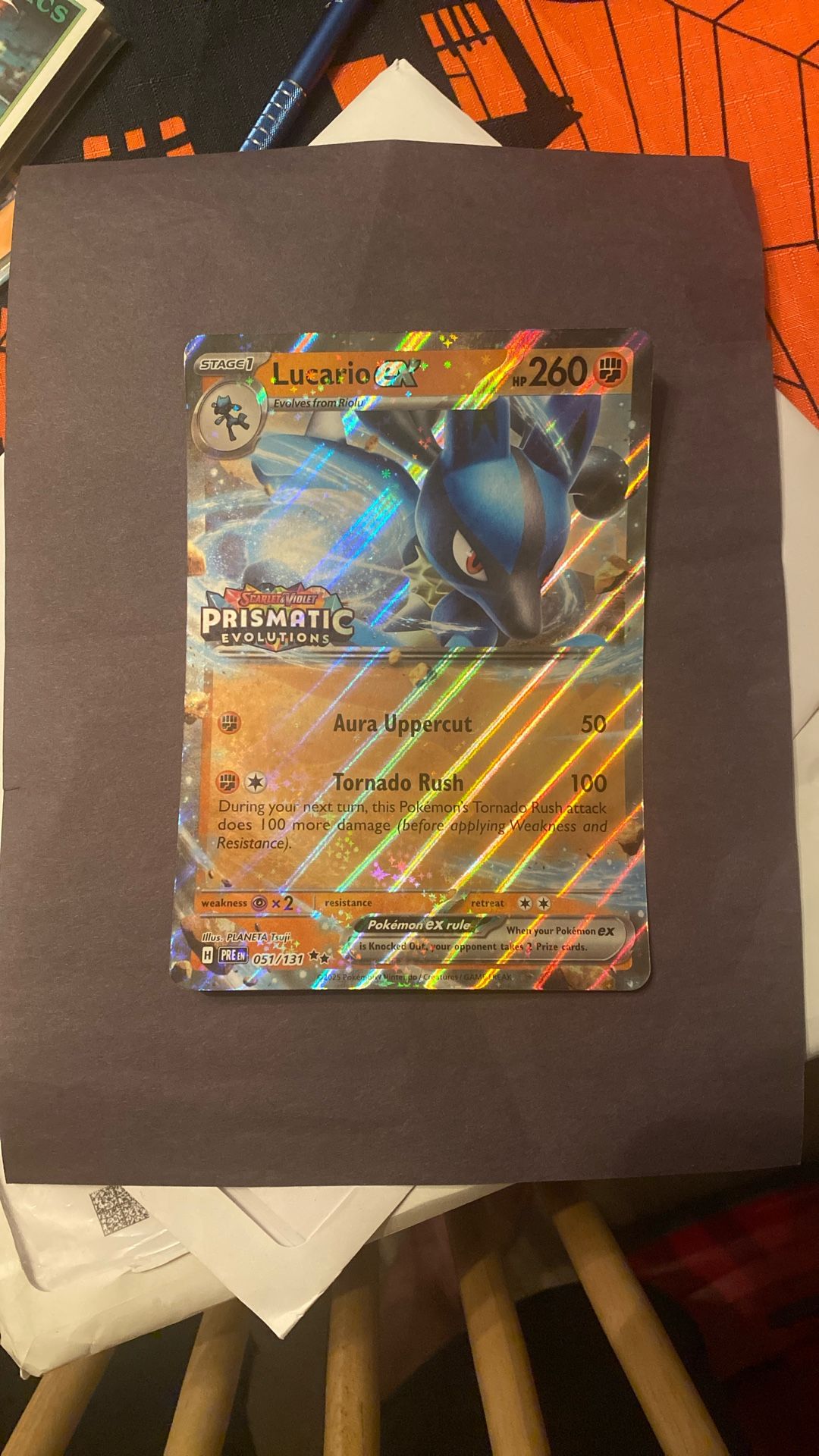 Lucario   Pokemon Prismatic Jumbo Card Rush 051/131