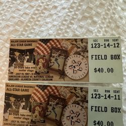 Rare 1987 MLB All-Star Game Tickets – Oakland Coliseum