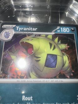 ***tyranitar card only **** triple whammy tin