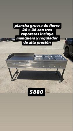 carrito para tacos 20 × 36 con tres baños María