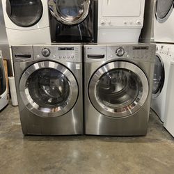 LG XL CAPACITY WASHER DRYER STEAM ELECTRIC SET 