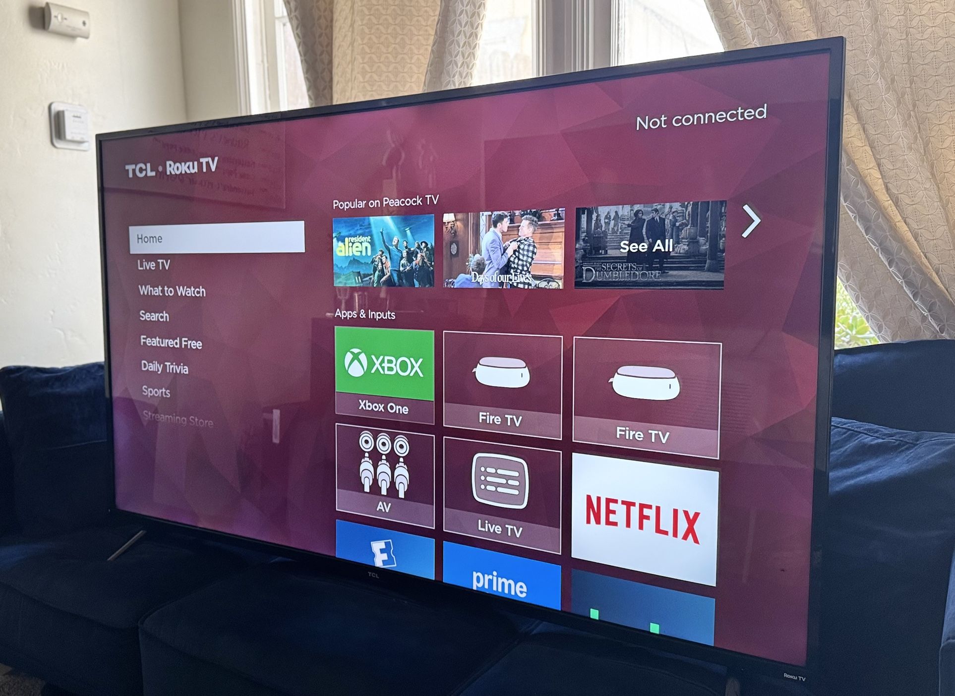 65” TCL ROKU SMART 4K TV