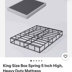 King Size Box Spring 5" Heavy Duty Mattress Foundation