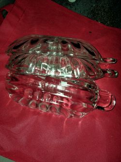 Vintage Clear Glass Banana Split Boats