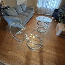 Living Room Glass Table Set