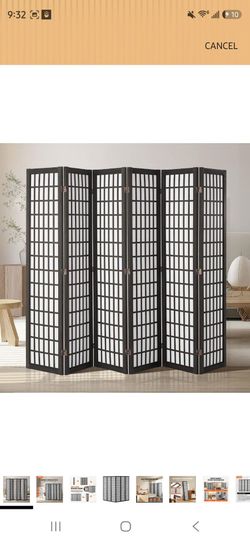 VEVOR Room Divider, 6 Panel Japanese Room Divider, Folding Privacy Screen Indoor, Portable Partition Dividers and Decoration Screens, for Room Separat