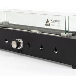 28-inch Table Top Propane Fire Pit, 40,000 BTU Tabletop Firepit Glass Wind Guard & Blue Glass Beads, Portable Outdoor Portable Fireplace for Patio and