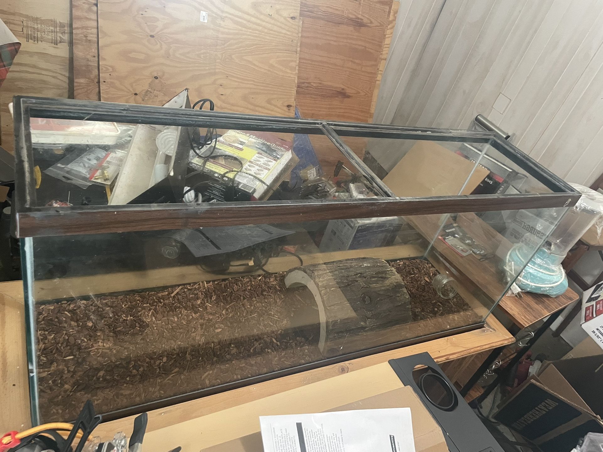 Reptile Glass Cage With Table Stand