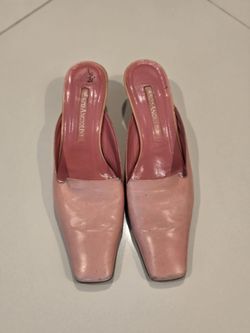 Enzo Angiolini Pink Leather Mule Heels size 7