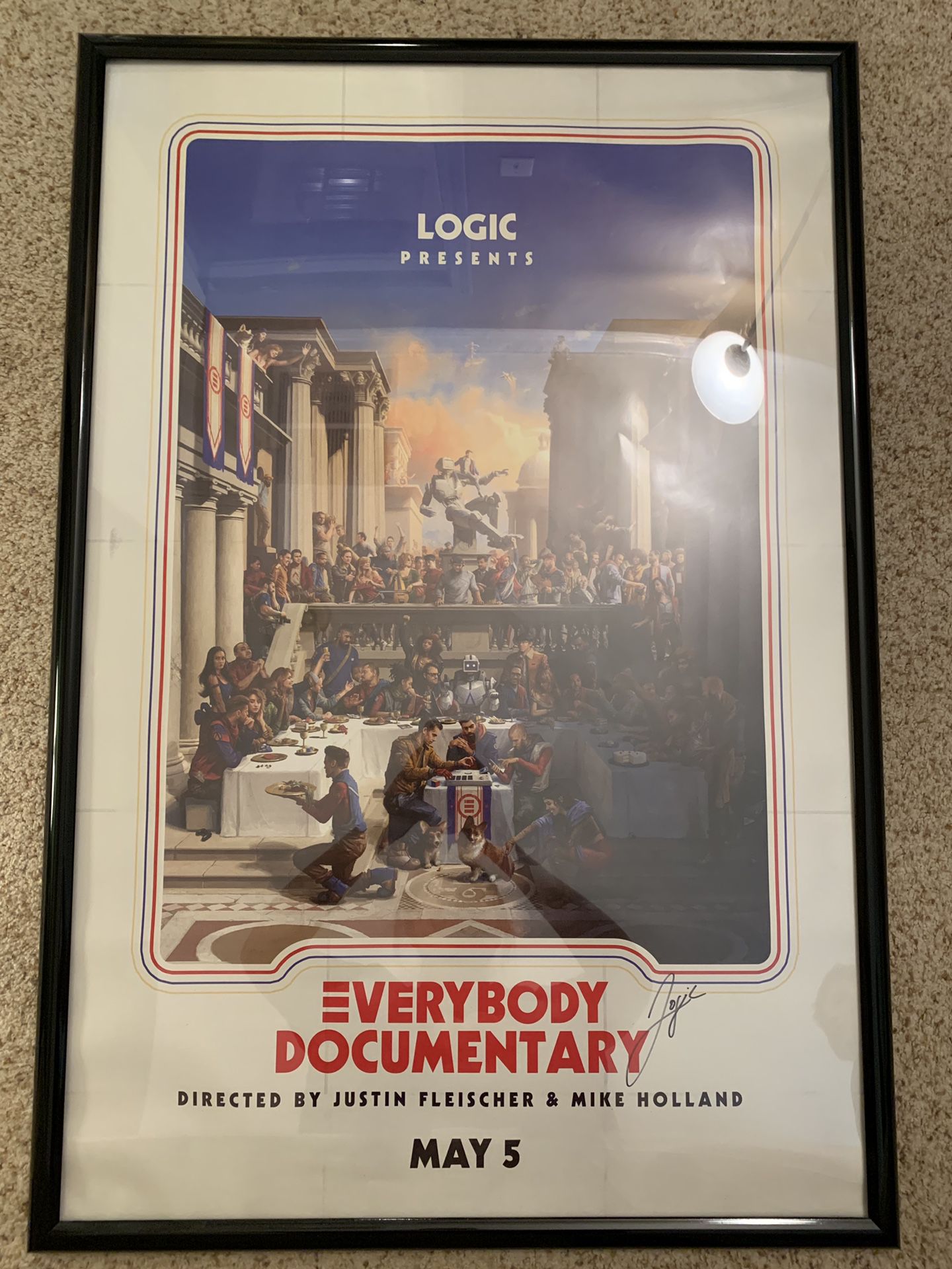 Logic SIGNED Everybody Documentary Poster (frame NOT included)