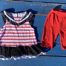 EUC Coney Isle baby girl outfit, size 6-9 months